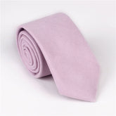 Men's Solid Color Suede  Business Casual Cotton Tie